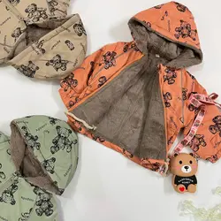 خرید و قیمت کاپشن خرسی پشمی قهوه ای - بانی بی بی