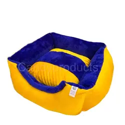 جای خواب مربعی کندی - زرد و آبي نفتي