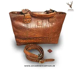 کیف دوشی دست دوز زنانه چرم کد 2328-T
