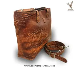 کیف دوشی دست دوز زنانه چرم کد 2328-T