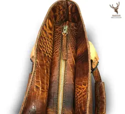 کیف دوشی دست دوز زنانه چرم کد 2328-T