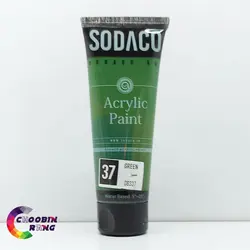 رنگ اکریلیک سبز تیوپی سوداکو 75 میل - فروشگاه چوبین رنگ