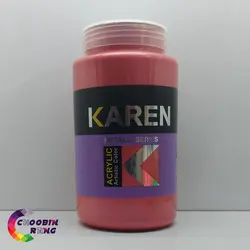 رنگ اکریلیک یاقوتی صدفی کارن یک لیتر - فروشگاه چوبین رنگ