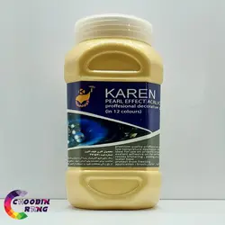 رنگ اکریلیک طلایی سوپرلایت صدفی کارن یک لیتر - فروشگاه چوبین رنگ