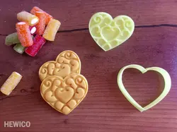 مهر و کاتر شیرینی قلبی طرح دلنواز کد 351