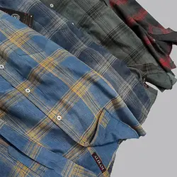 پیراهن علیرام باددال دنیم چهارخونه-A+++ - پوشاک دانیل