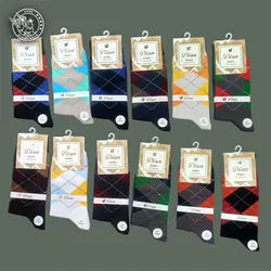 جوراب بلند دیان چهارخانه