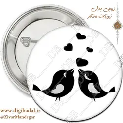 پیکسل عاشقانه طرح 15 دو پرنده