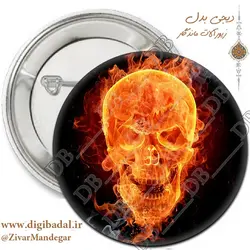 پیکسل جمجمه آتشین طرح یک (پیکسل-جاسوییچی)