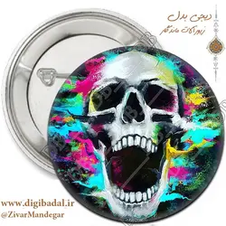 پیکسل جمجمه طرح چند رنگ (پیکسل-جاسوییچی)