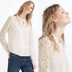 شومیز ZARA مدل sleeve lace women
