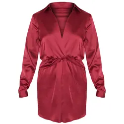 پیراهن زنانه مدل Prettylittlething red silk
