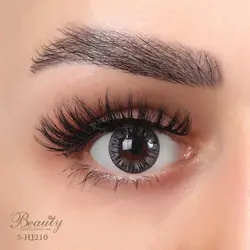 لنز رنگی فصلی بیوتی 500 ساعته، شماره 5 مدل NRA210 دور دار و رگه دار خاکستری BEAUTY COLORED CONTACT LENS NUMBER 5 HJ210
