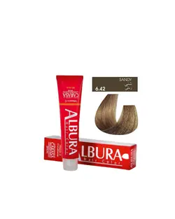 رنگ مو آلبورا شماره  6.42 شنی  سری شنی ALBURA PROFESSIONAL HAIR DYE  SANDY SERIES NUMBER 6.42 100 mil