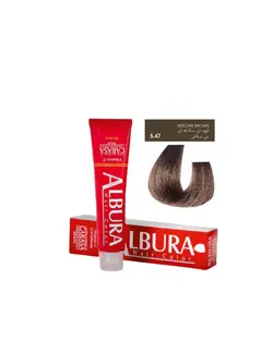 رنگ مو آلبورا شماره 5.47  قهوه ای نسکافه ای سری نسکافه ای ALBURA PROFESSIONAL HAIR DYE  NESCAFE SERIES NUMBER 5.47 100 mil