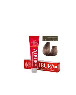 رنگ مو آلبورا شماره  6.47  بلوند نسکافه ای تیره سری نسکافه ای ALBURA PROFESSIONAL HAIR DYE  NESCAFE SERIES NUMBER 6.47 100 mil