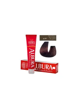 رنگ مو آلبورا شماره 6.777  بیسکویتی متوسط سری بیسکویتی  ALBURA PROFESSIONAL HAIR DYE  BISCUIT SERIES NUMBER 6.777 100 mil