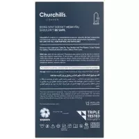 کاندوم فوق العاده نازک چرچیلز حاوی اسانس وانیل و روان کننده مضاعف بسته 12 عددی Churchills Ultra Thin Condoms 12 PSC
