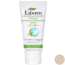 کرم آبرسان و مرطوب کننده رنگی حاوی کلاژن پوست چرب 50میل لابورن laboren tinted hydratant and moisturizing cream