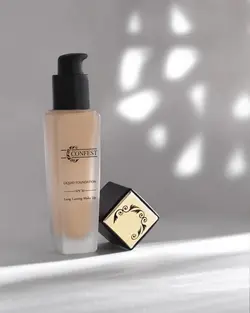 کرم پودر پمپی شیشه ای کانفست SPF 30 بدون چربی با نمای مات، حجم 30 میل CONFEST PUMP FOUNDATION SPF 30 ALL NUMBERS