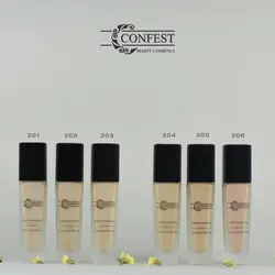 کرم پودر پمپی شیشه ای کانفست SPF 30 بدون چربی با نمای مات، حجم 30 میل CONFEST PUMP FOUNDATION SPF 30 ALL NUMBERS