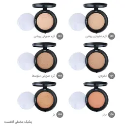 پنکیک مخملی کانفست SPF 8 با نمای مات و پوشش یکدست، حجم 12 گرم CONFEST COMPACT POWDER ALL NUMBERS