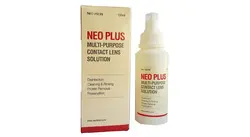 مایع لنز ، محلول شستشوی لنز نئو پلاس نئو ویژن همراه با جا لنزی Neo Vision Neo Plus contact lens solution 360 mil