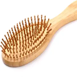برس چوبی بامبو بیوتی مدل بیضی شانه سرتیز  Bamboo beauty Wooden HairBrush