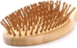 برس چوبی بامبو بیوتی مدل بیضی شانه سرتیز  Bamboo beauty Wooden HairBrush
