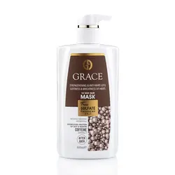 ماسک مو گریس حاوی عصاره کافئین بدون آبکشی حجم 500 میل Grace hair mask Coffeine sulfate free