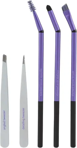 ست آرایش و اصلاح ابرو و چشم ریل تکنیک Real Techniques Eyes Brow Eyebrow Kit Gift Set With Tweezers Spoolie Brush