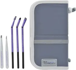 ست آرایش و اصلاح ابرو و چشم ریل تکنیک Real Techniques Eyes Brow Eyebrow Kit Gift Set With Tweezers Spoolie Brush
