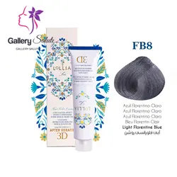 رنگ مو لولیا کد FB8 رنگ آبی فلورانسی روشن 120میل , Lollia Permanent Hair Color After Keratin 3D