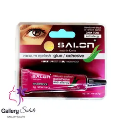 چسب مژه تیوپی مشکی سالن پلاس آنتی‌ آلرژی وزن 7 گرم salon+ vacuum eyelash glue adhesive anti allergy