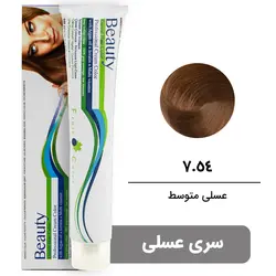 رنگ مو بیوتی سری عسلی شماره 7.54 عسلی متوسط BEAUTY GARNIC PROFESSIONAL CREAM HAIR DYE HONEY SERIES NUMBER 7.54 MEDIUM HONEY 100ML