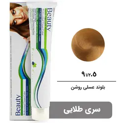 رنگ مو بیوتی سری طلایی شماره 9-1/2.5 بلوند عسلی روشن BEAUTY GARNIC PROFESSIONAL CREAM HAIR DYE GOLDEN SERIES NUMBER  9-1/2.5 LIGHT HONEY BLONDE 100ML