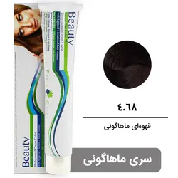 رنگ مو بیوتی سری ماهاگونی شماره 4.68 قهوه ای ماهاگونی BEAUTY GARNIC PROFESSIONAL CREAM HAIR DYE MAHOGANY SERIES NUMBER 4.68 MAHOGANY BROWN 100ML