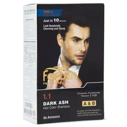 شامپو رنگ موی مردانه خاکستری تیره فاربن Farben Dark Gray Hair Color Shampoo 1.1