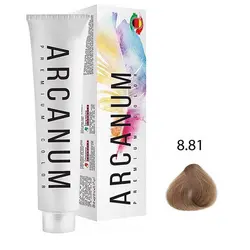 رنگ مو آرکانوم سری بلوطی حجم 120 میل شماره 8.81 رنگ بلوند بلوطی روشن  Arcanum Series Chestnut Hair Color 120 ml - No.8.81 (Light Chestnut Blonde)