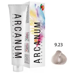 رنگ مو آرکانوم سری ماسه ای حجم 120 میل شماره 9.23 رنگ بلوند ماسه ای خیلی روشن  Arcanum Series Sandy Hair Color 120 ml - No.9.23 (Very Light Sandy Blonde)