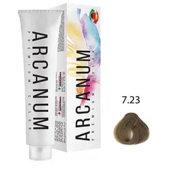 رنگ مو آرکانوم سری ماسه ای حجم 120 میل شماره 7.23 رنگ بلوند ماسه ای متوسط  Arcanum Series Sandy Hair Color 120 ml - No.7.23 (Medium Sandy Blonde)