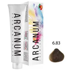 رنگ مو آرکانوم سری شکلاتی عسلی حجم 120 میل شماره 6.83 رنگ بلوند شکلاتی عسلی تیره  Arcanum Series Honey Chocolate Hair Color 120 ml - No.6.83 (Dark Chocolate Honey Blonde)