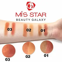 رژگونه میس استار شماره MT02 مقدار 18gr Mis Star Blush Terracotta Model MT02 - 18gr