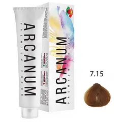 رنگ مو آرکانوم سری تنباکویی حجم 120 میل شماره 7.15 رنگ بلوند تنباکویی متوسط  Arcanum Series Tobacco Blonde Hair Color 120 ml - No.7.15(Medium Tobacco Blonde )