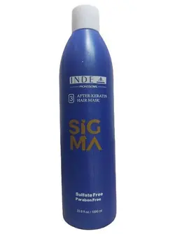 ماسک موی فری سولفاته و فاقد پاربن ایندا سیگما 1000 میل INDEA PROFESSIONAL HAIR MASK AFTER-KERATIN SIGMA