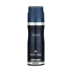 اسپری خوشبو کننده بدن مردانه وودی سنس مدل Savage حجم 200 میلی لیتر  Woody Scence Savage Body Spray For Men 200 ml