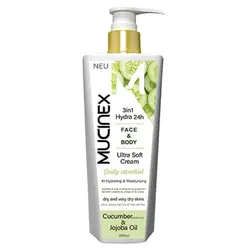 کرم مرطوب کننده ماسینکس مدل Cucumber &amp; Jojoba Oil حجم 200 میل Mucinex Cucumber &amp; Jojoba Oil Moisturizing And Revitalizer skin For Face &amp; Body 200ml