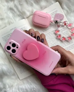 قاب موبایل قلب دو رنگ پاپ سوکت قلبی محافظ لنز دار