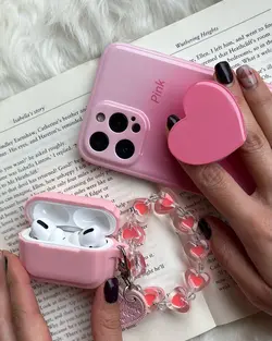 قاب موبایل قلب دو رنگ پاپ سوکت قلبی محافظ لنز دار