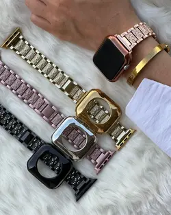 بند اپل واچ استیل دیاموند تسمه ای کارتیر